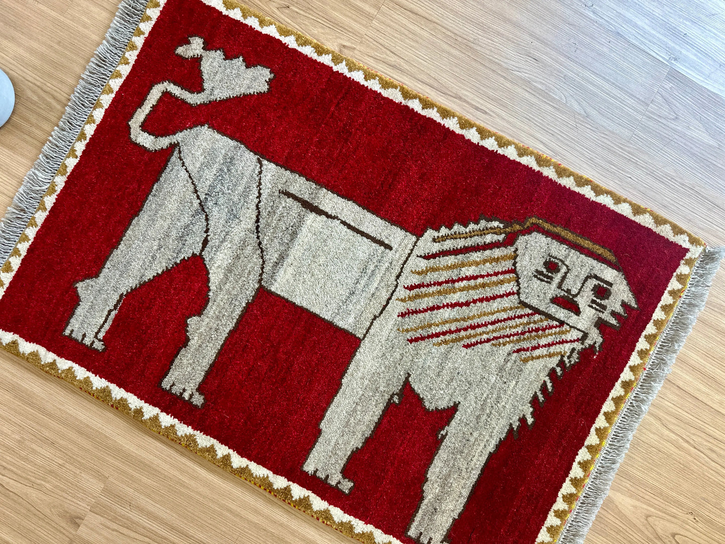 100×70cm ペルシャ手織りギャッベ 手織り カシュクリ Decorworks