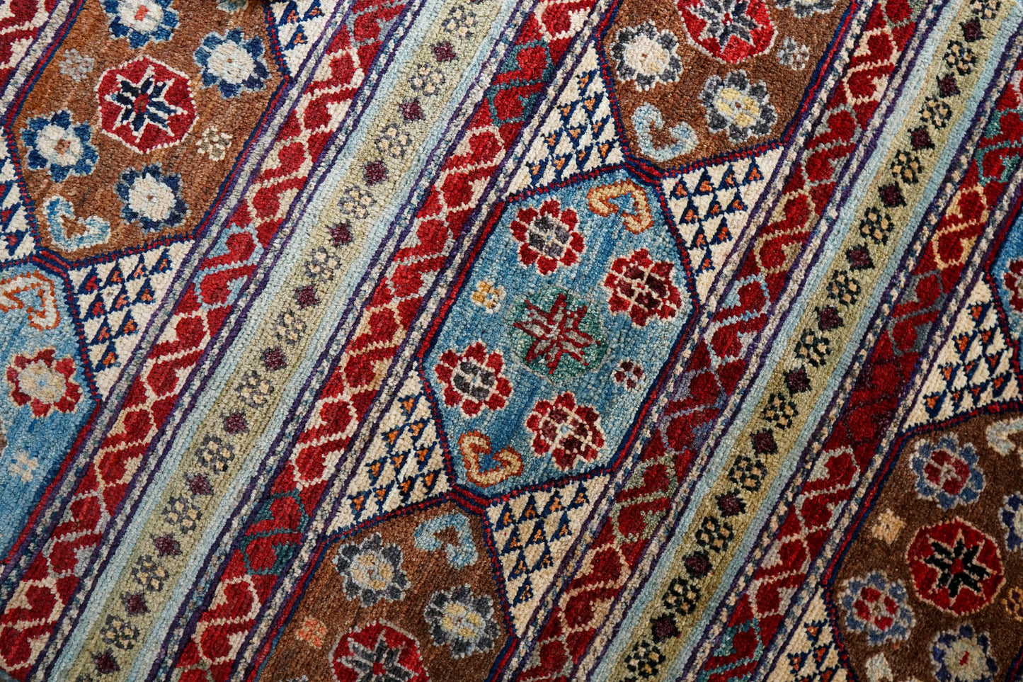 125×84cm アフガニスタン ガズニーウール 手織り絨毯 Decorworks
