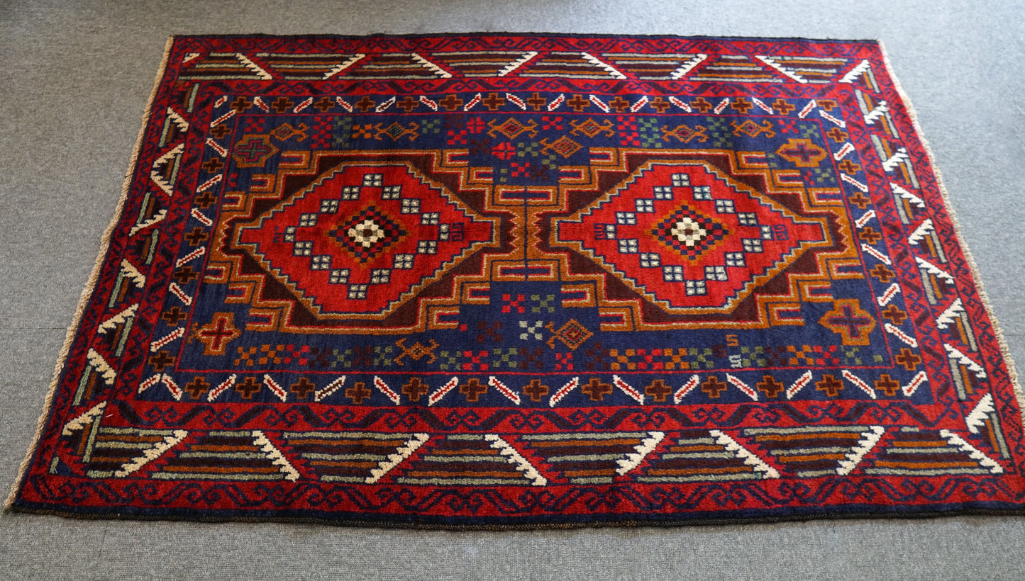 144×100cm Persian Antique Baluch rug Decorworks