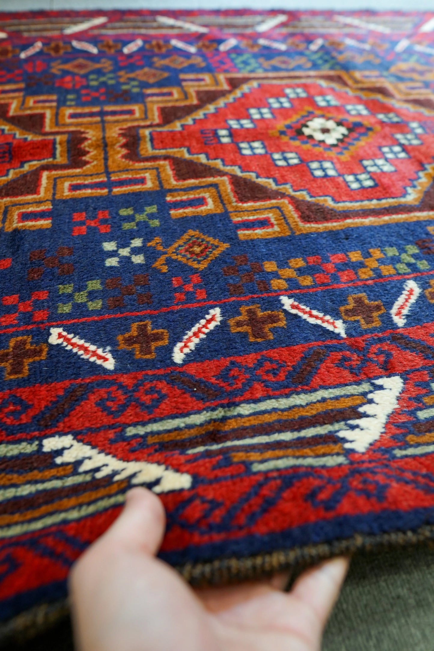 144×100cm Persian Antique Baluch rug Decorworks