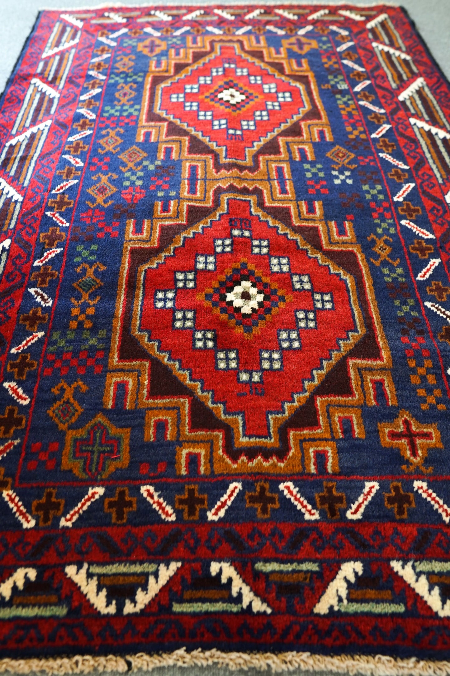 144×100cm Persian Antique Baluch rug Decorworks