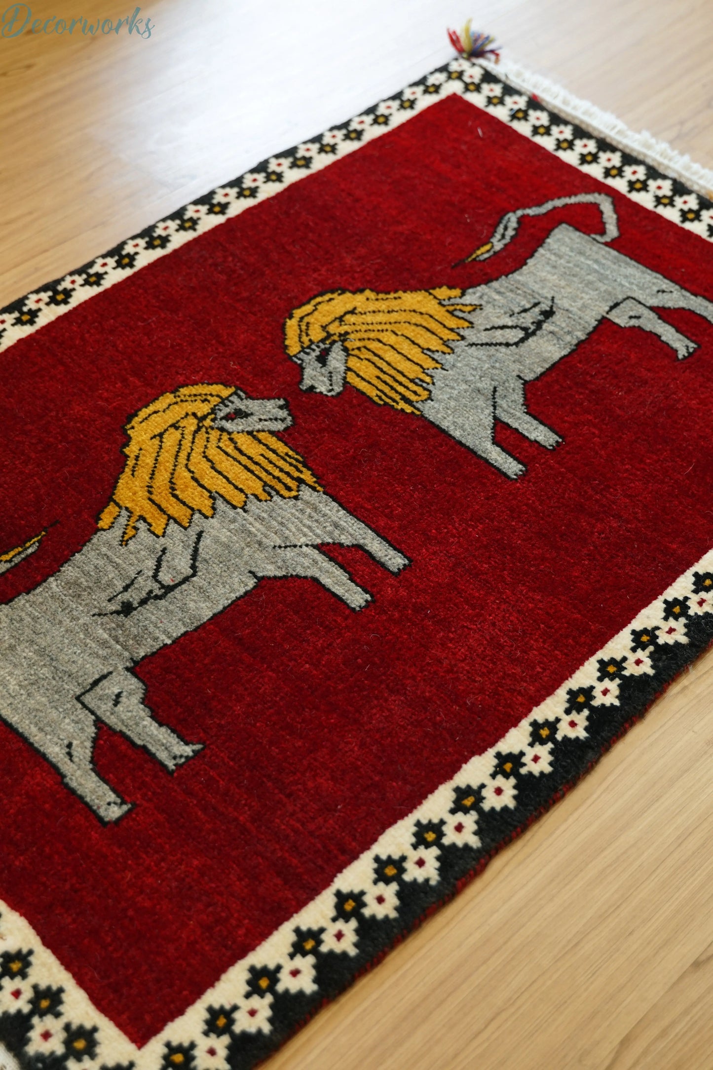 147x102cm 手織り ペルシャ絨毯 カシュカイ族 Decorworks