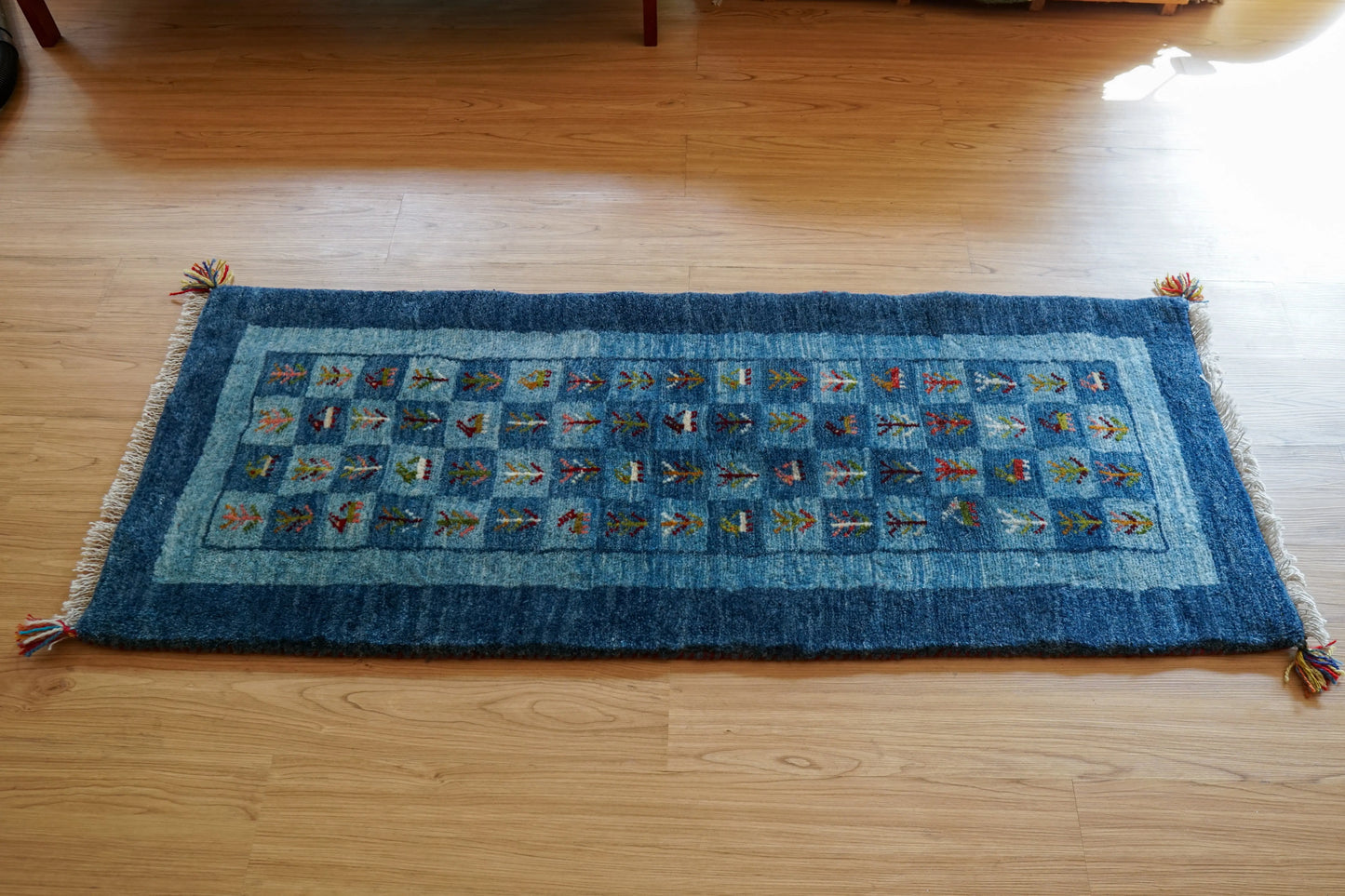 150×50cm ペルシャ ギャッベ ランナー カシュガイ族 手織りウール ラグ Decorworks