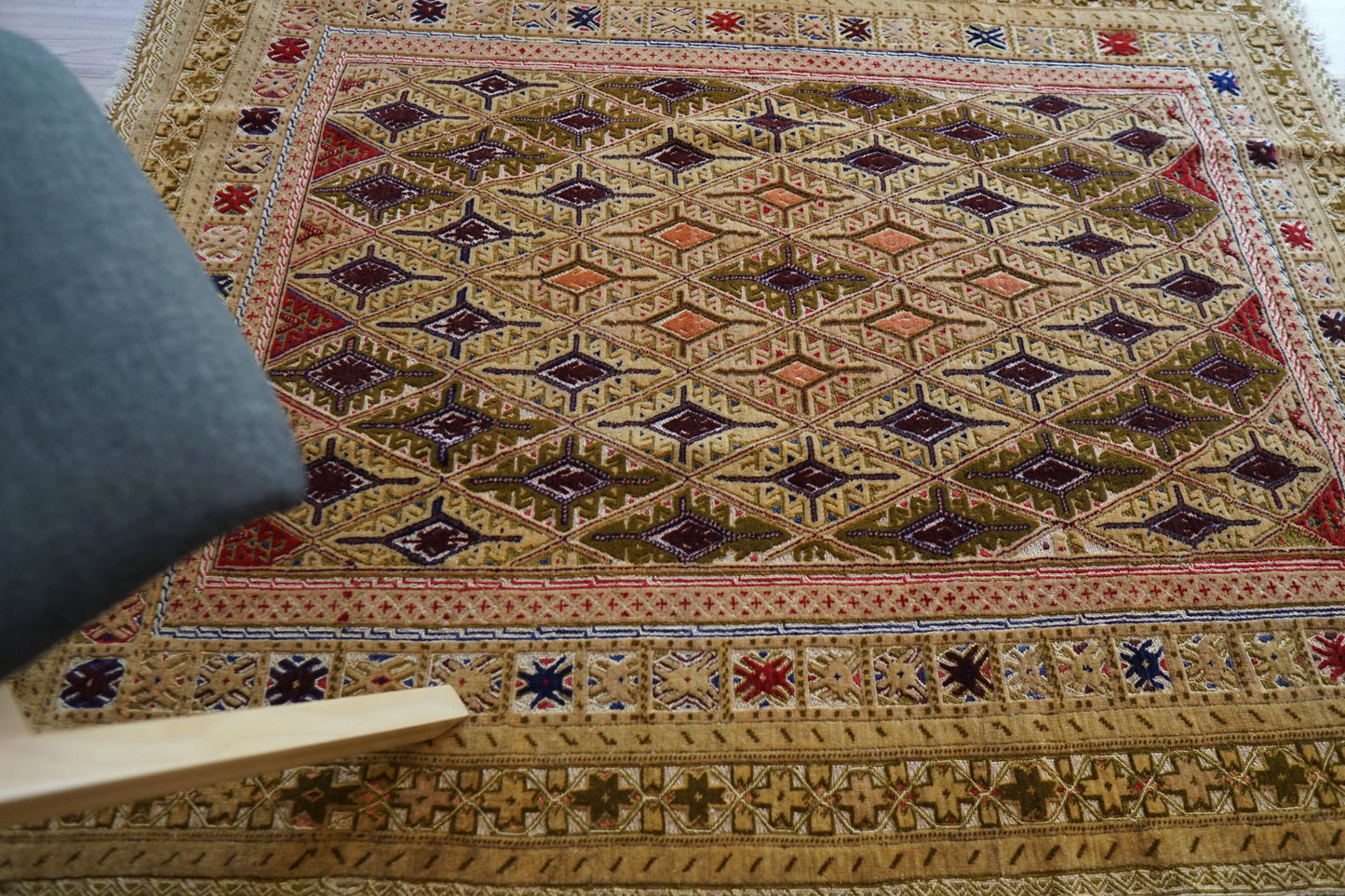 アフガン絨毯 マシュワニラグ キリム トライバルラグ151×122cm Decorworks