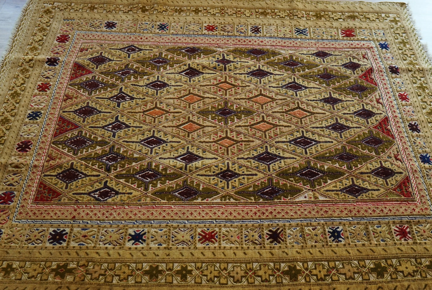 アフガン絨毯 マシュワニラグ キリム トライバルラグ151×122cm Decorworks