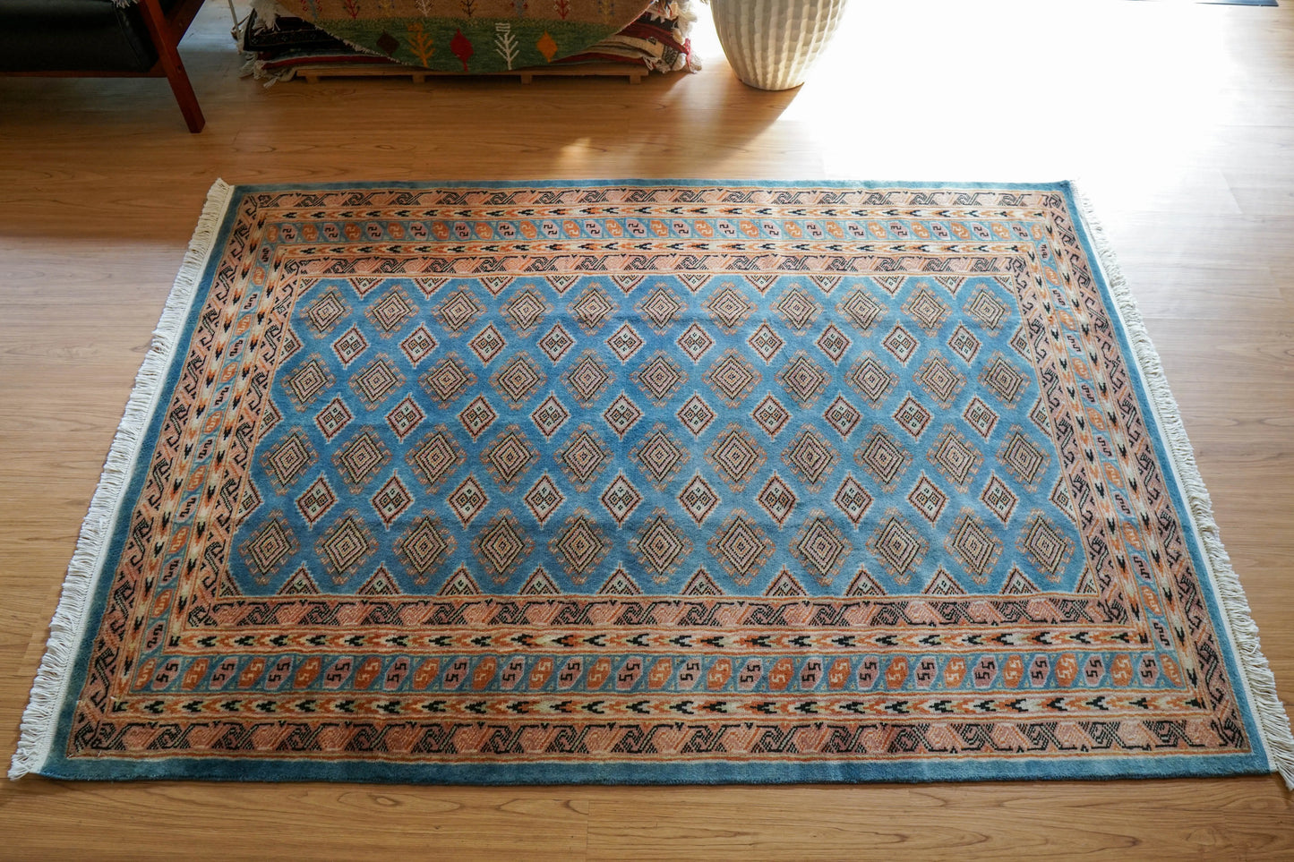 パキスタン手織り絨毯 トライバルラグ 185×125cm Decorworks