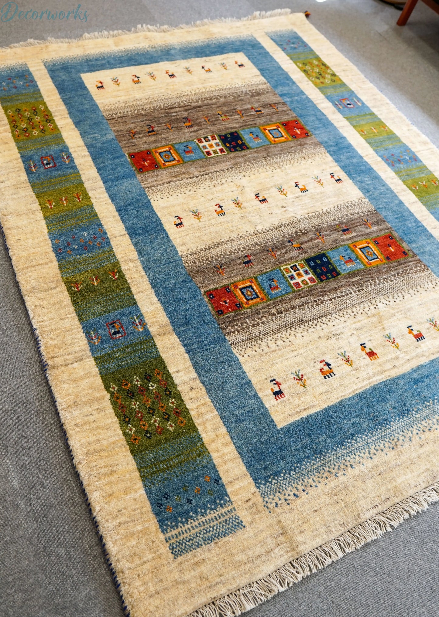 200×159cm ペルシャ手織りギャッベ Decorworks