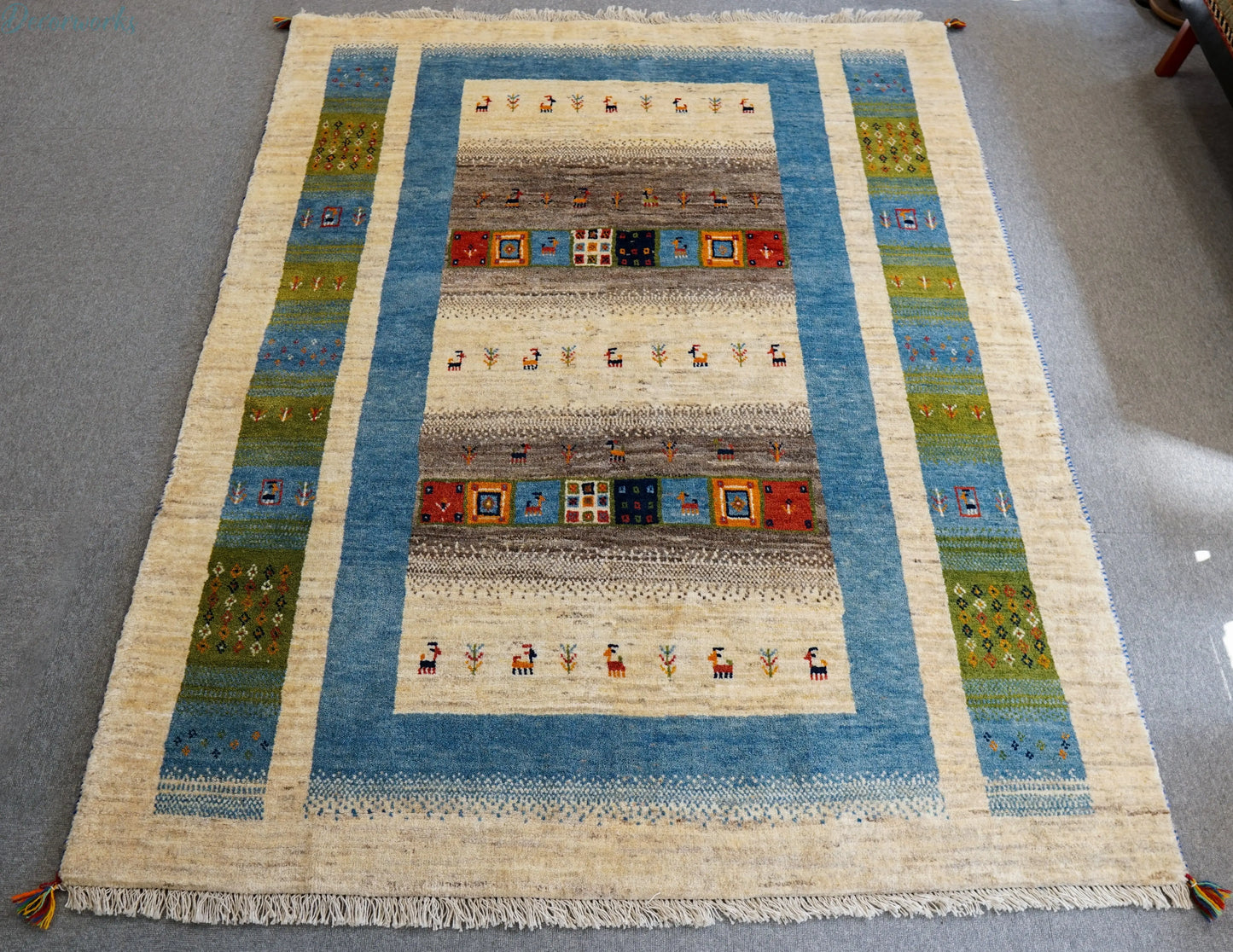 200×159cm ペルシャ手織りギャッベ Decorworks