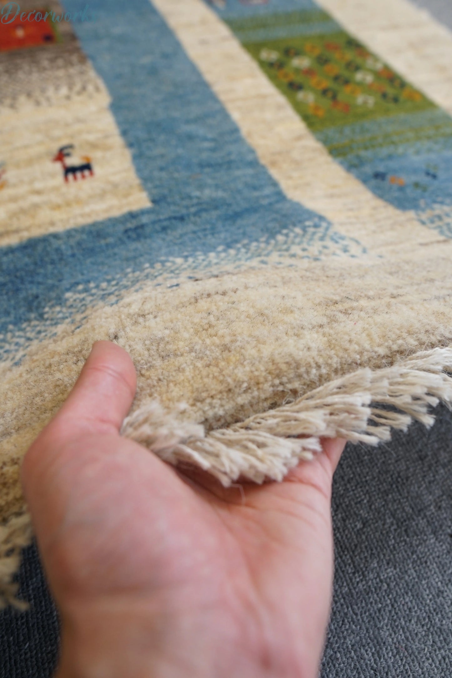 200×159cm ペルシャ手織りギャッベ Decorworks