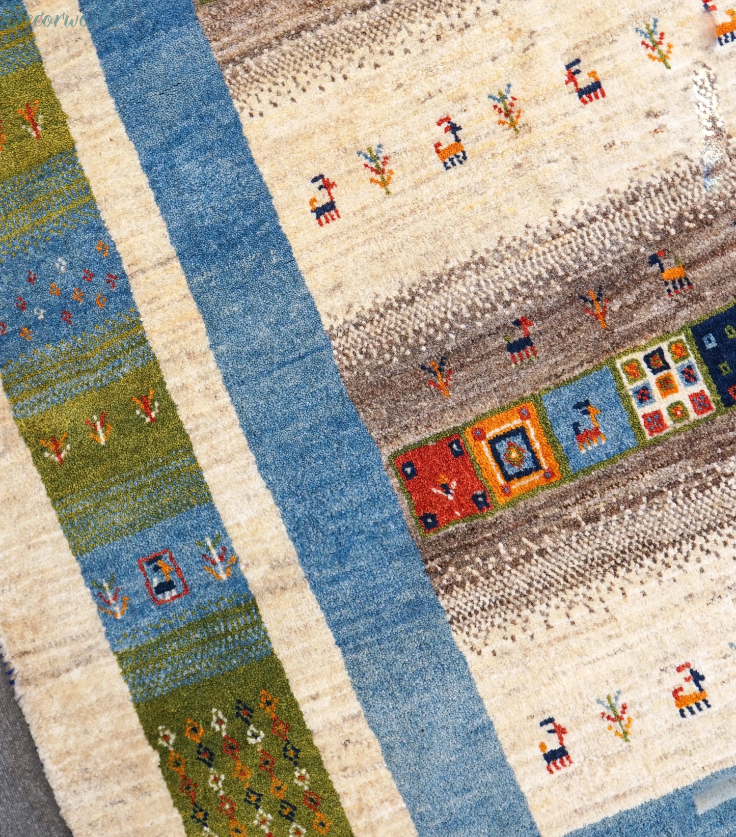 200×159cm ペルシャ手織りギャッベ Decorworks