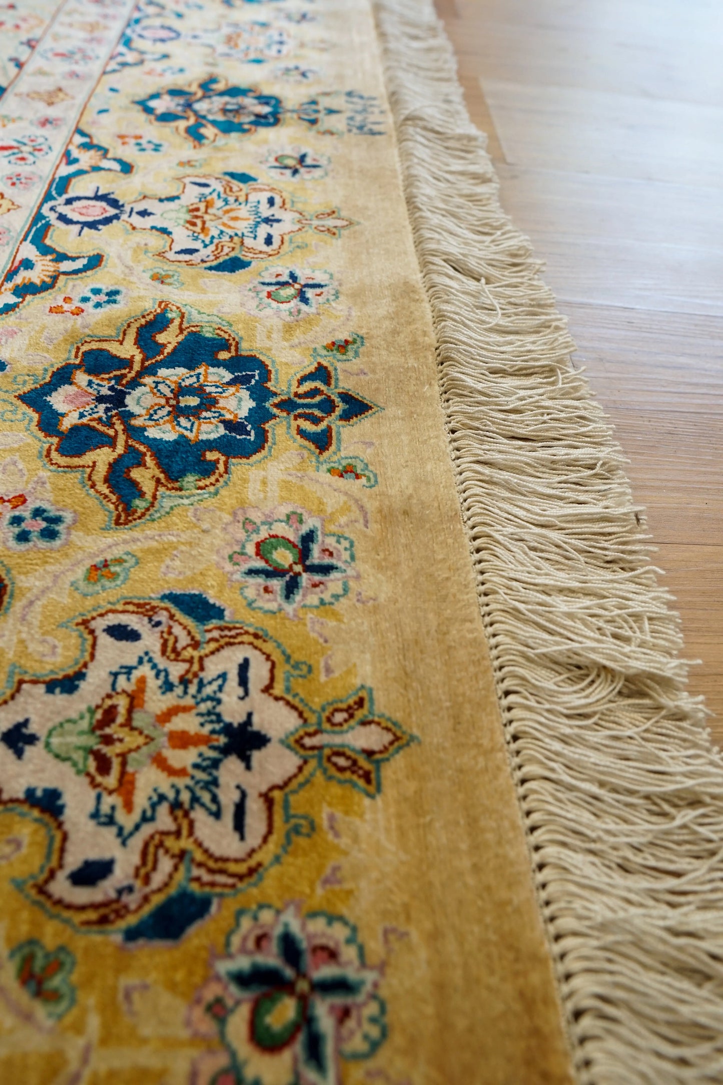 Collection 200×81cm ペルシャ絨毯 クム産 モハメドジャムシェヂ房 シルク 100% 証明書付