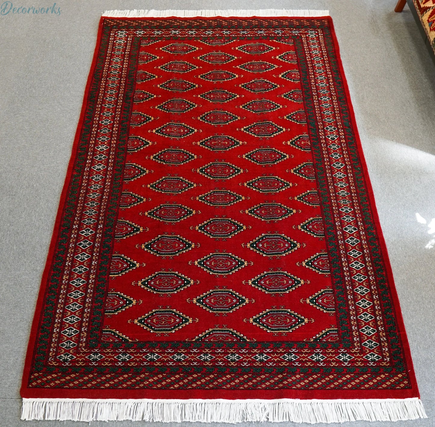 219×138cm パキスタン手織り絨毯 Decorworks