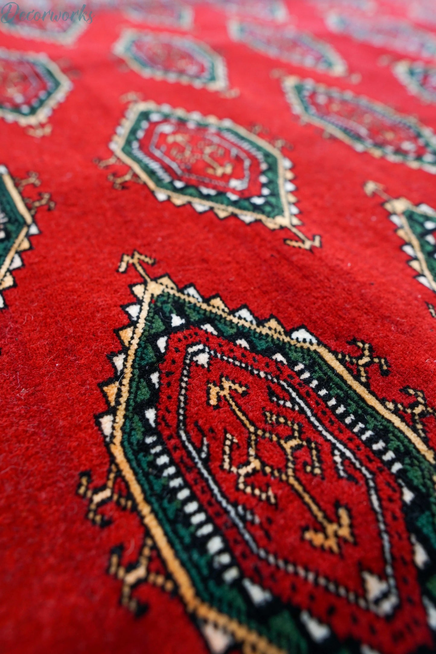 219×138cm パキスタン手織り絨毯 Decorworks
