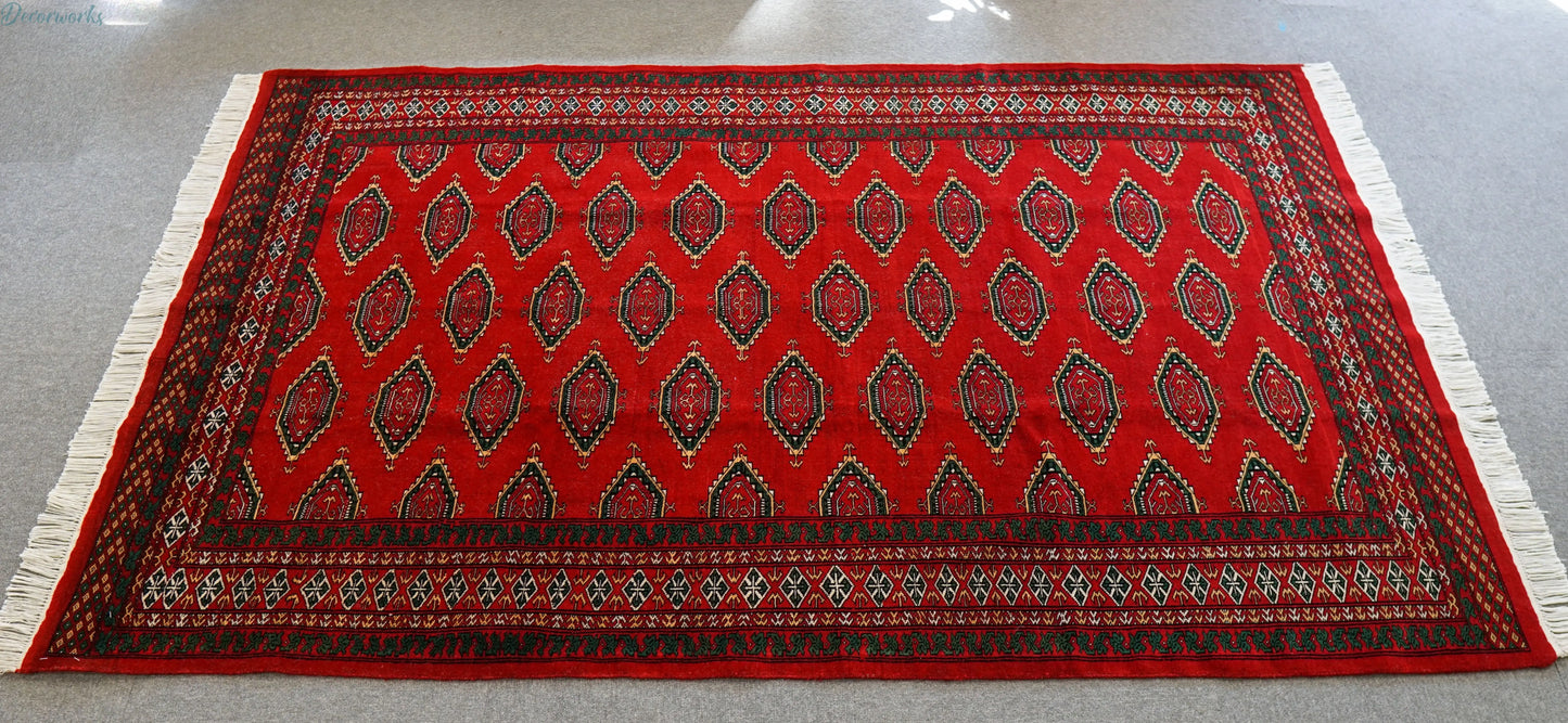 219×138cm パキスタン手織り絨毯 Decorworks