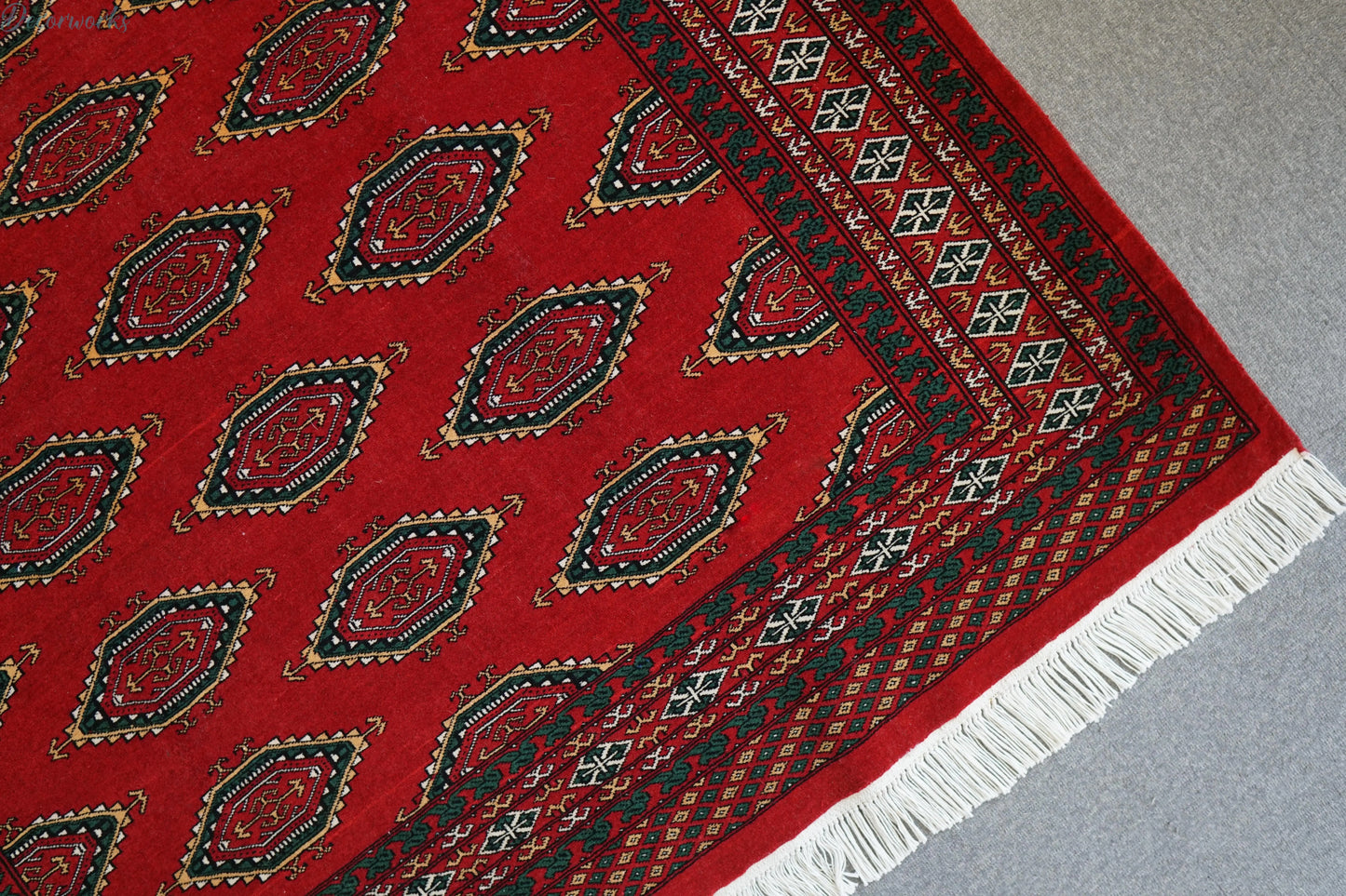 219×138cm パキスタン手織り絨毯 Decorworks