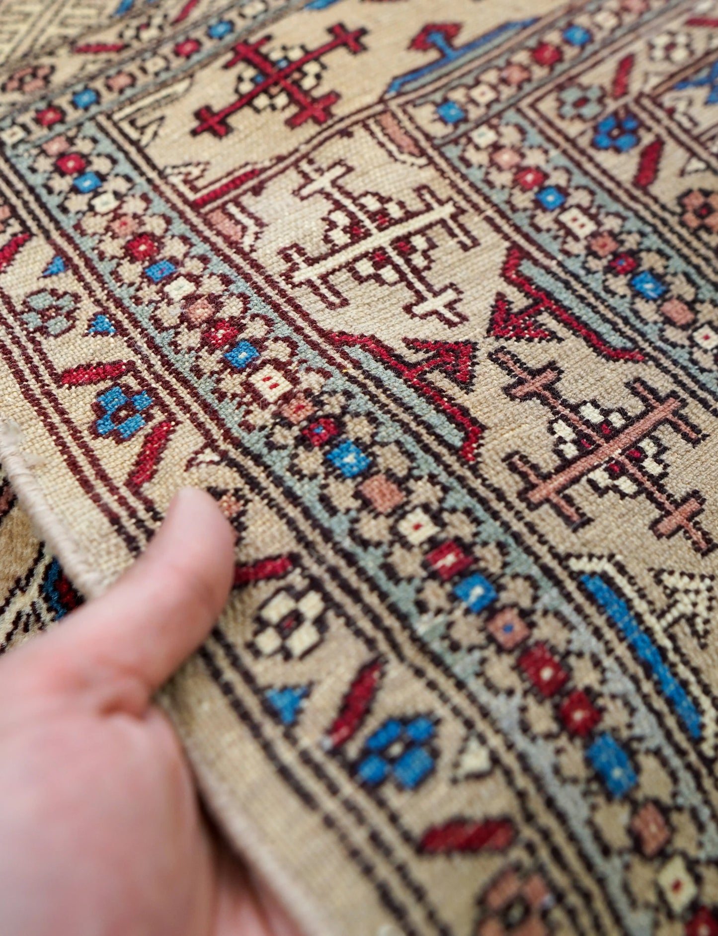 223×154cm【パキスタン手織り絨毯 Decorworks