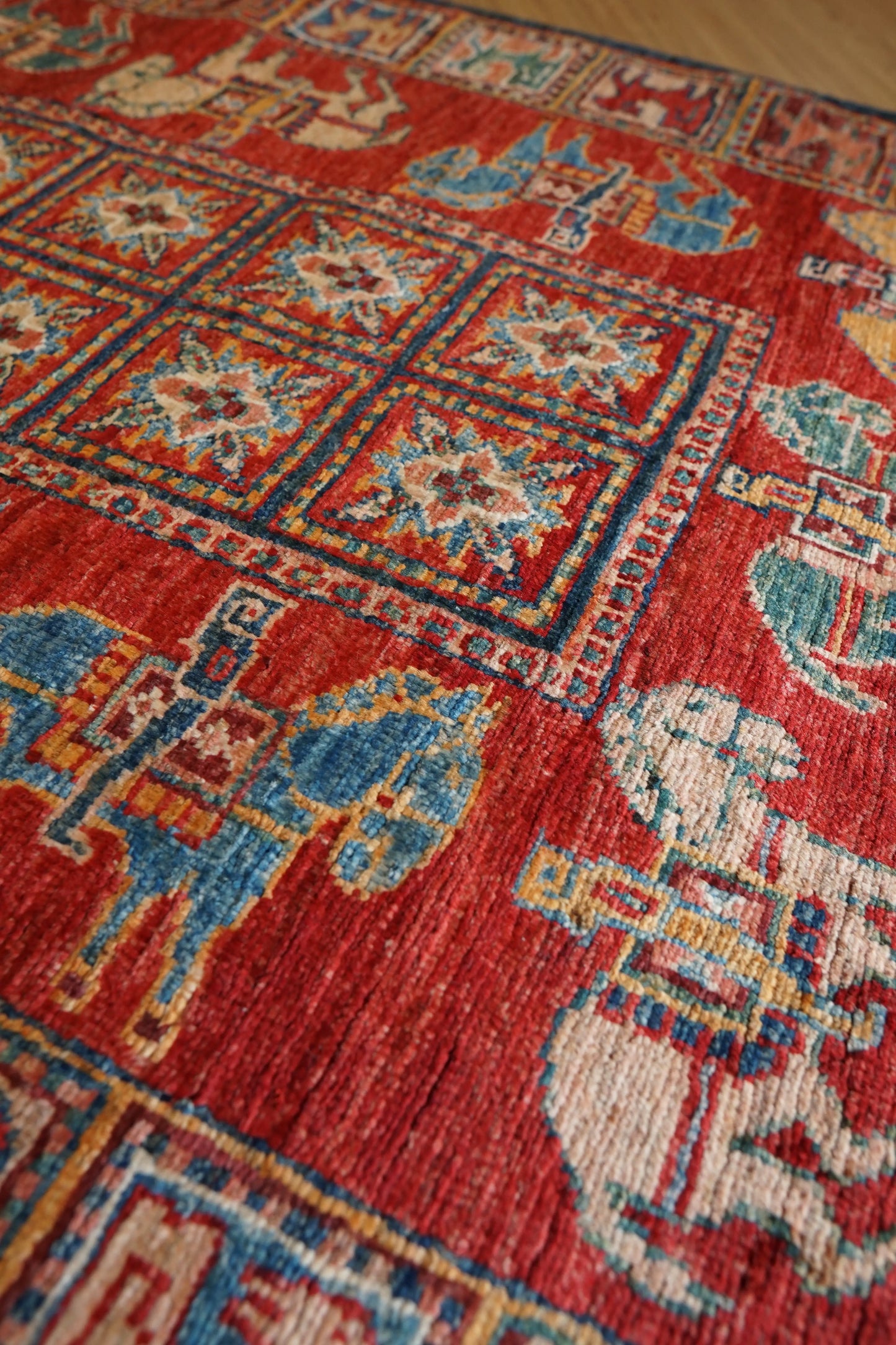 248×83cm アフガニスタン ガズニーウール 手織り絨毯 Decorworks