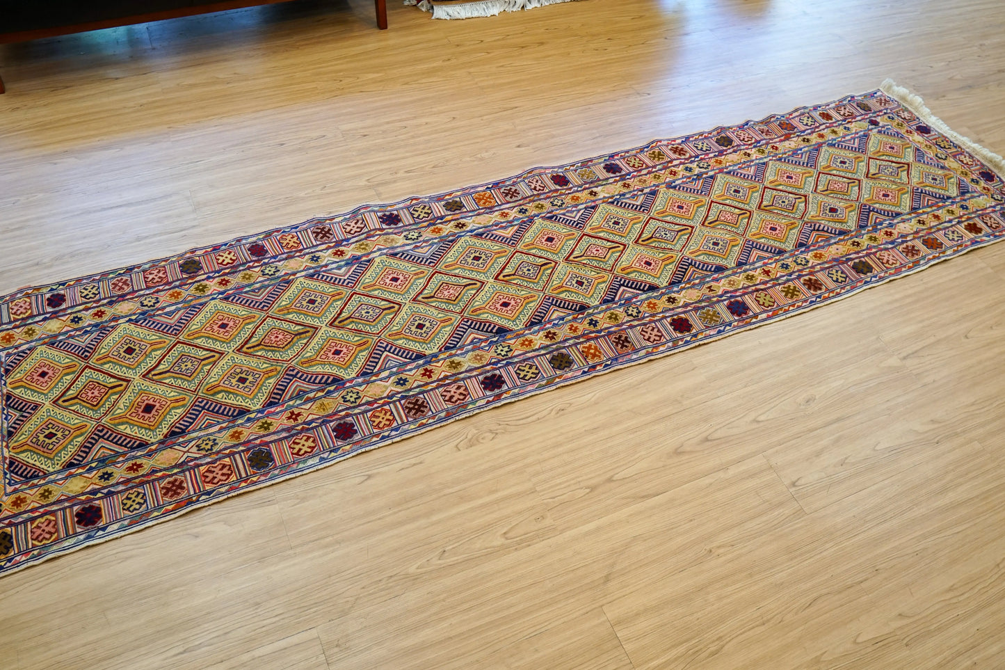 280×70cm 手織りマシュワニキリム ランナー Decorworks