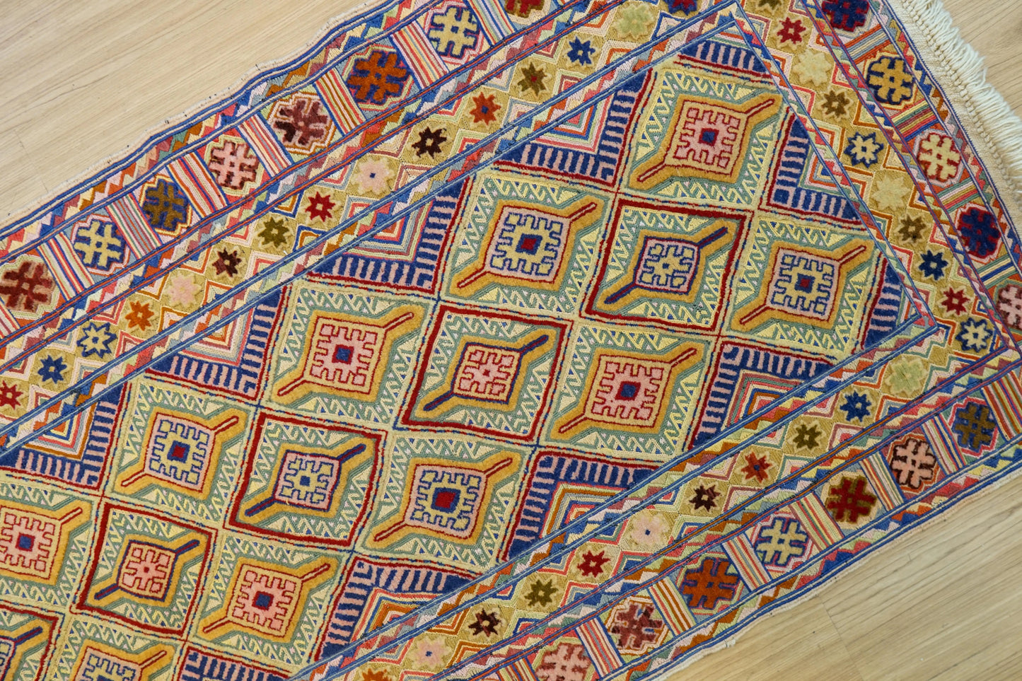 280×70cm 手織りマシュワニキリム ランナー Decorworks