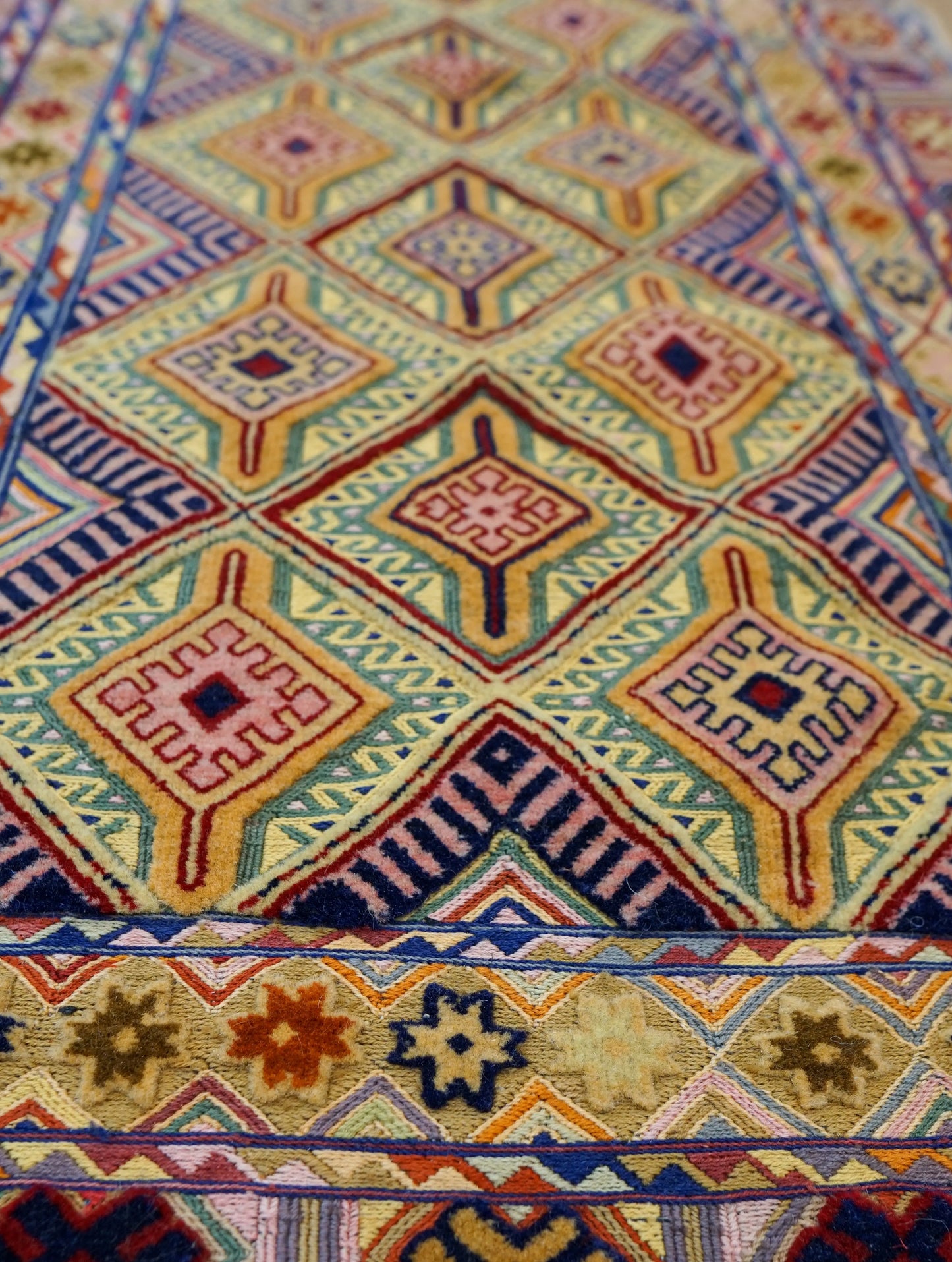 280×70cm 手織りマシュワニキリム ランナー Decorworks