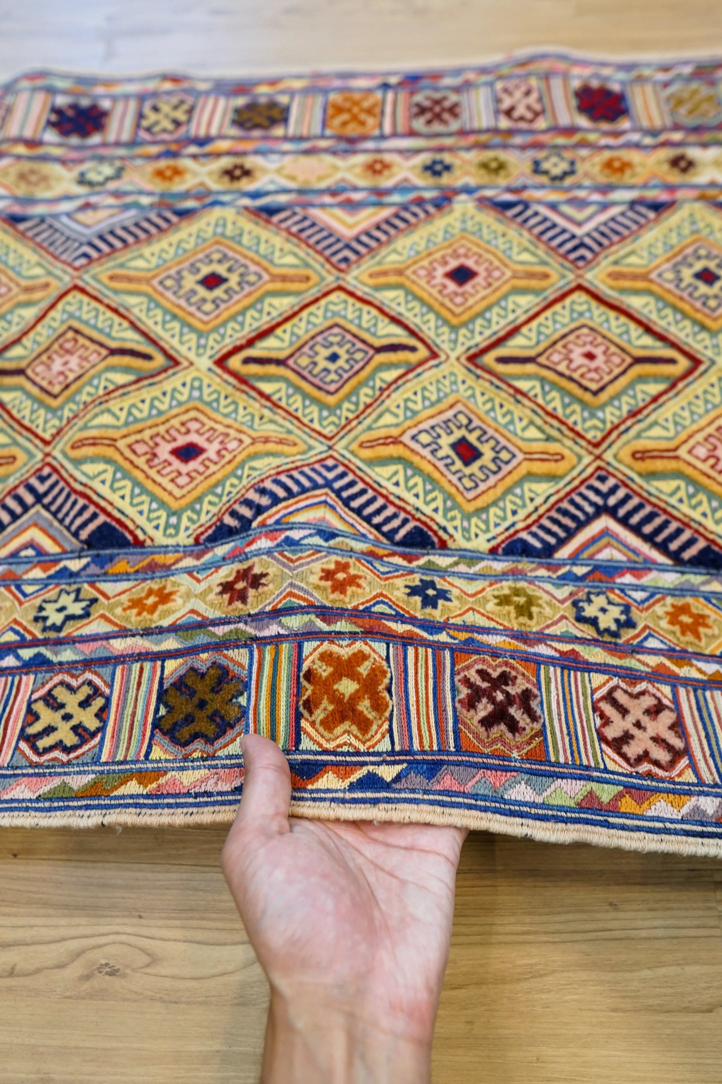 280×70cm 手織りマシュワニキリム ランナー Decorworks