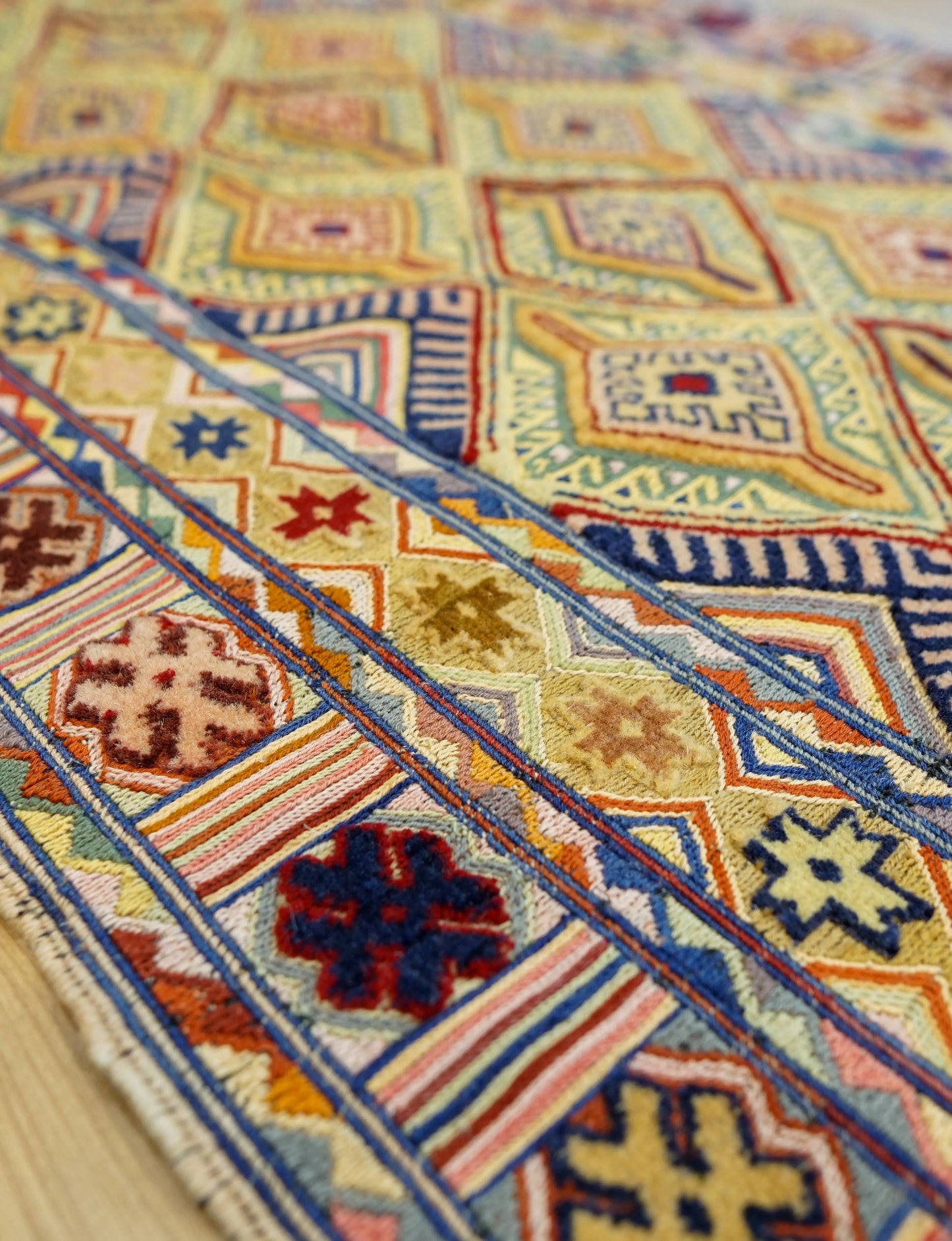 280×70cm 手織りマシュワニキリム ランナー Decorworks