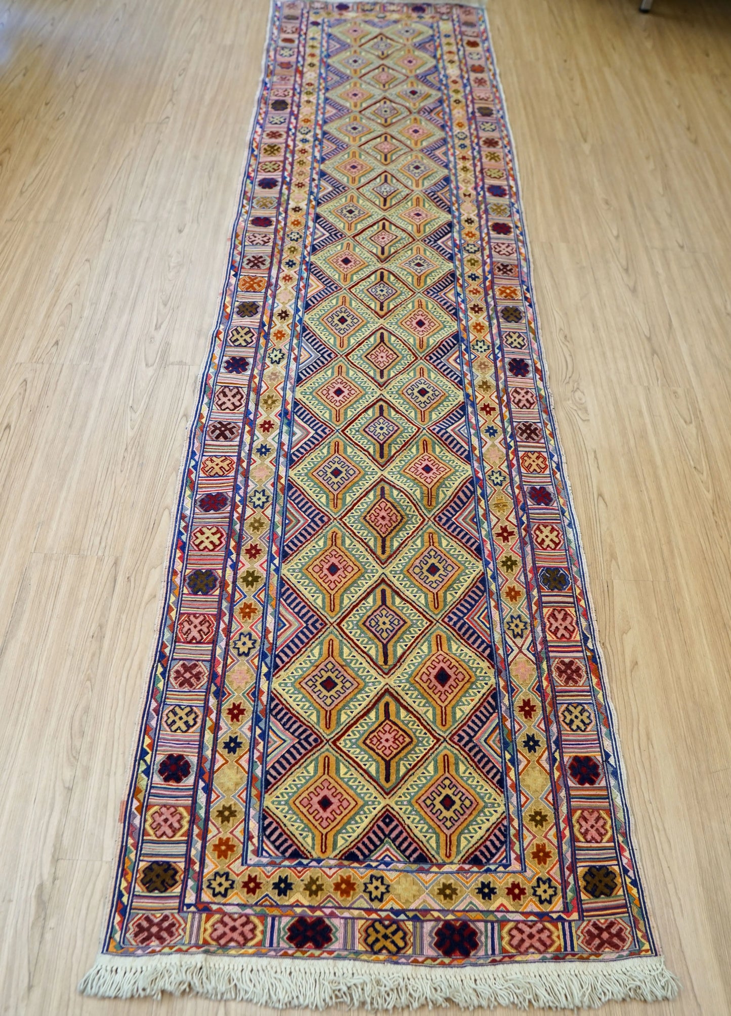 280×70cm 手織りマシュワニキリム ランナー Decorworks