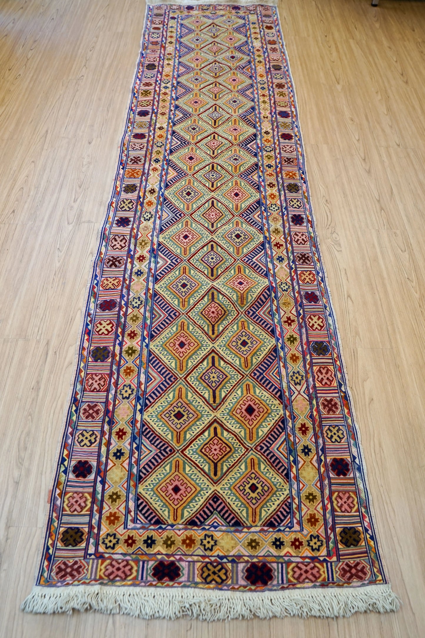 280×70cm 手織りマシュワニキリム ランナー Decorworks
