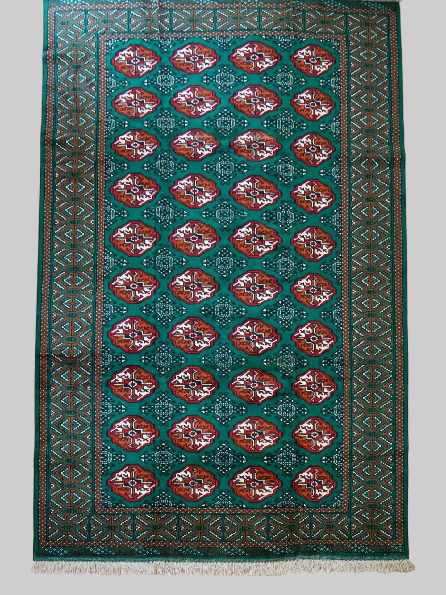 290×200cm ペルシャ トルクメン 手織り絨毯 Decorworks