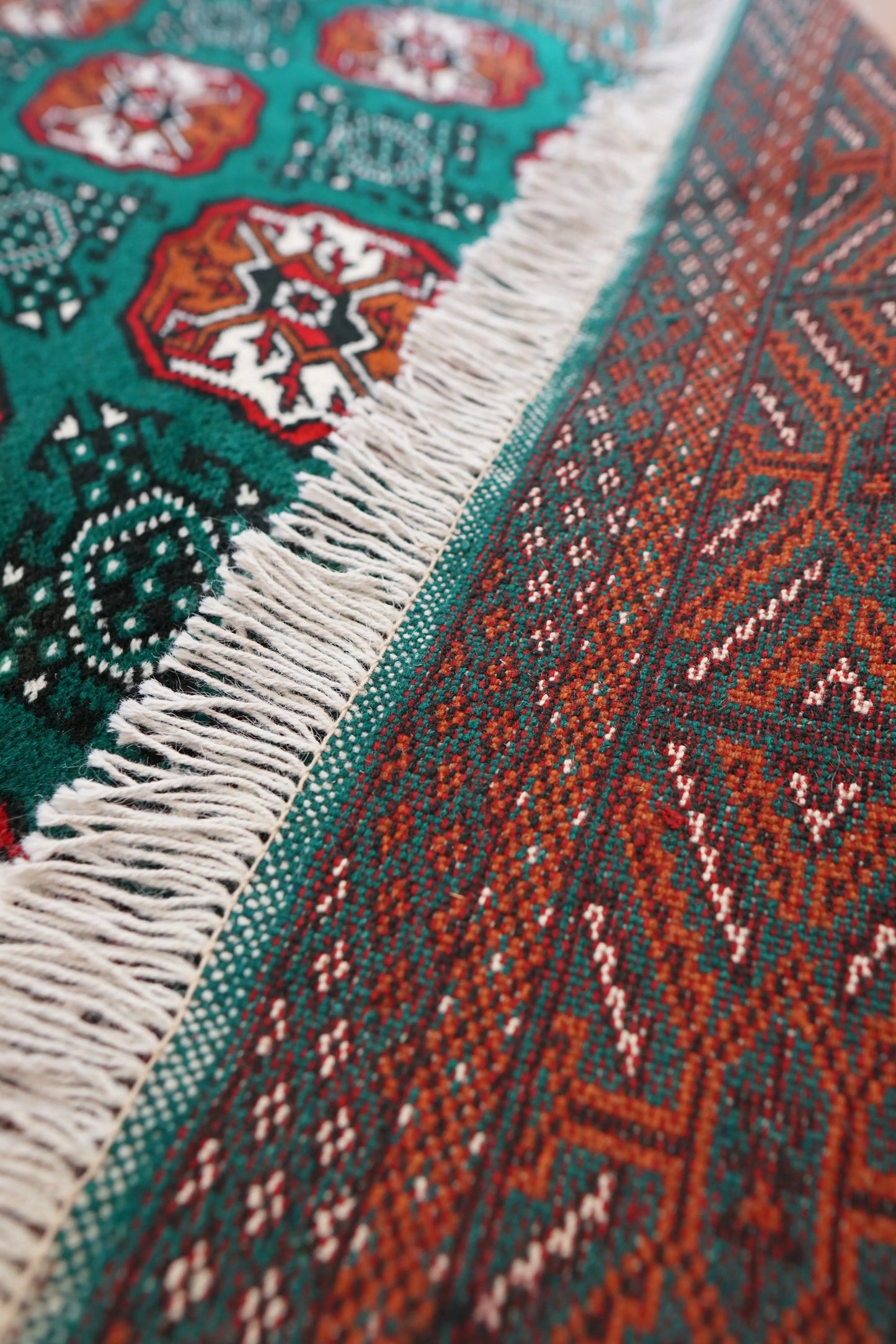 290×200cm ペルシャ トルクメン 手織り絨毯 Decorworks
