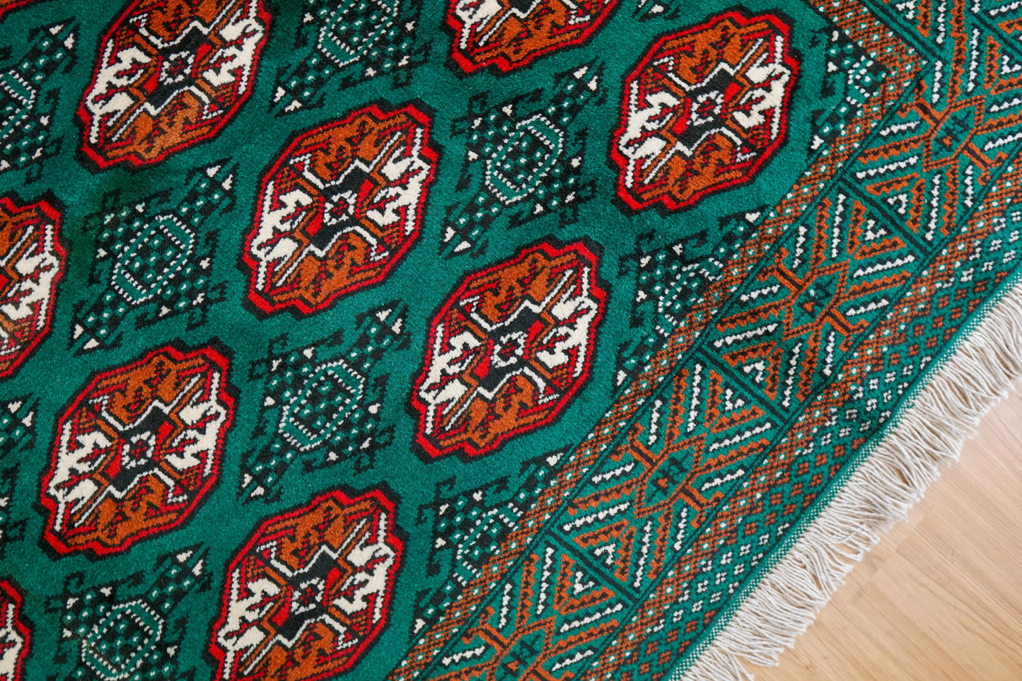 290×200cm ペルシャ トルクメン 手織り絨毯 Decorworks