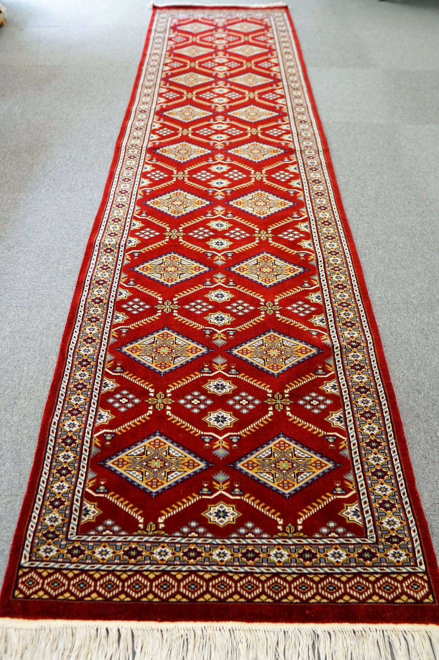 300×80cm パキスタン手織り絨毯 ランナー Decorworks