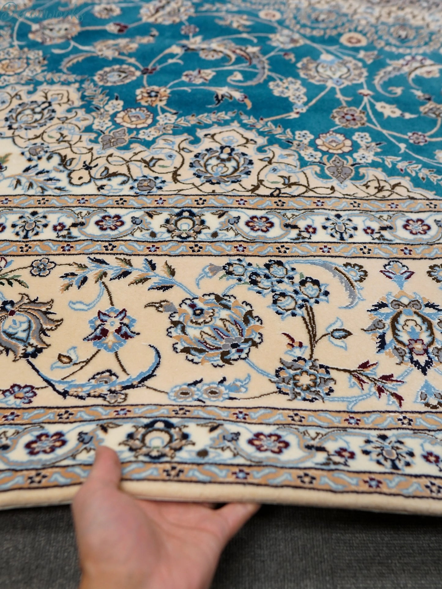 305×255cm ペルシャ絨毯 ナイン産 ハビビアン Decorworks