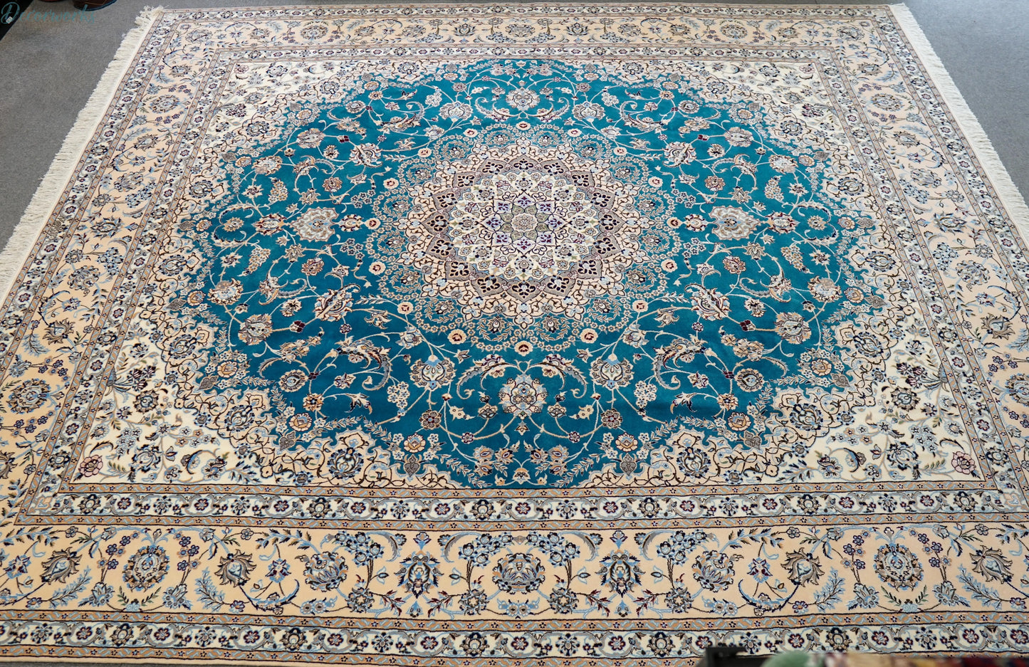 305×255cm ペルシャ絨毯 ナイン産 ハビビアン Decorworks