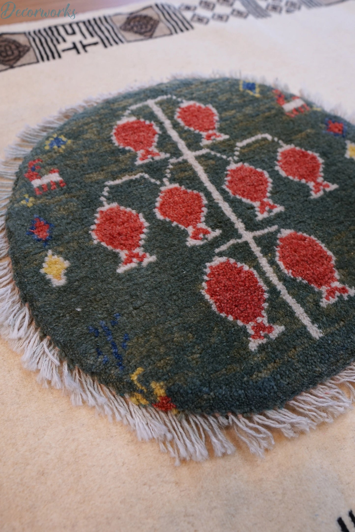 40×40cm ペルシャ絨毯 手織りギャッベ アマレ族 ギャベ Decorworks