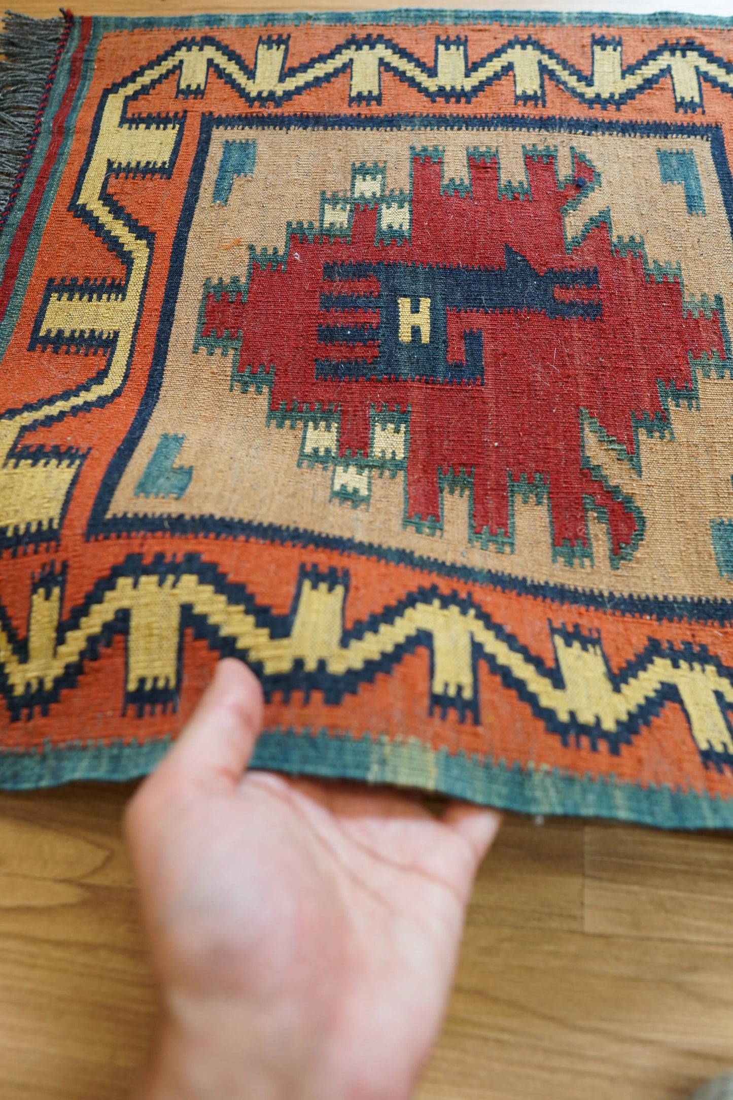 50×50cm アフガン手織りキリム Decorworks