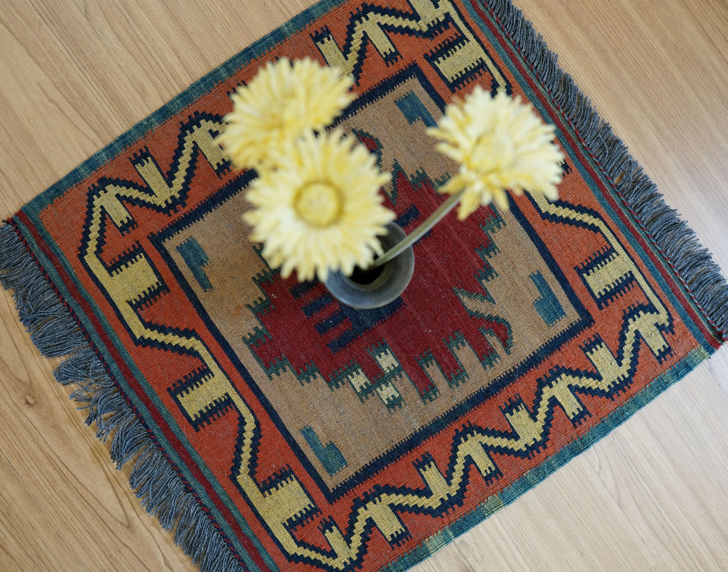 50×50cm アフガン手織りキリム Decorworks