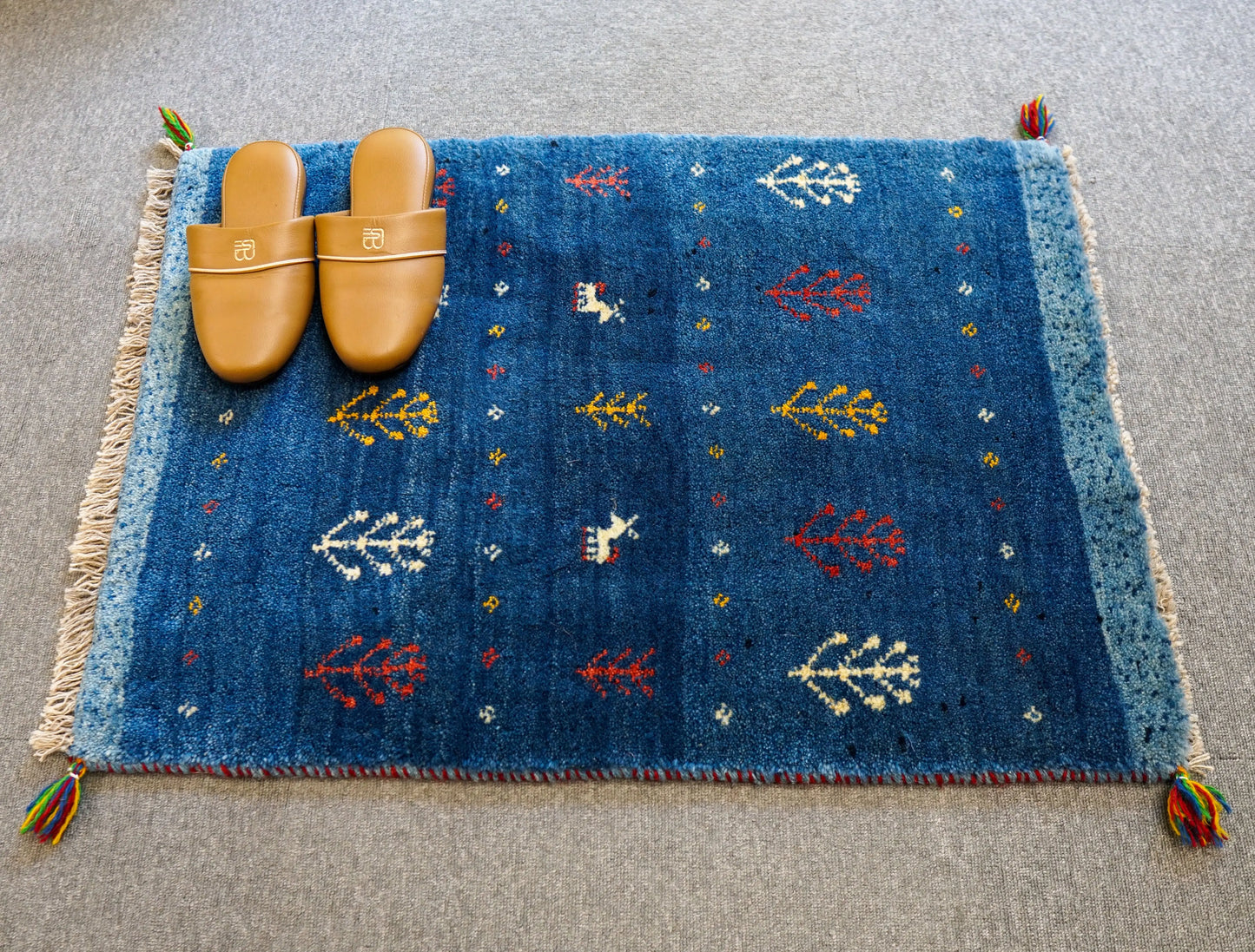 87×64cm 【ペルシャ絨毯 手織りギャッベ】 Decorworks