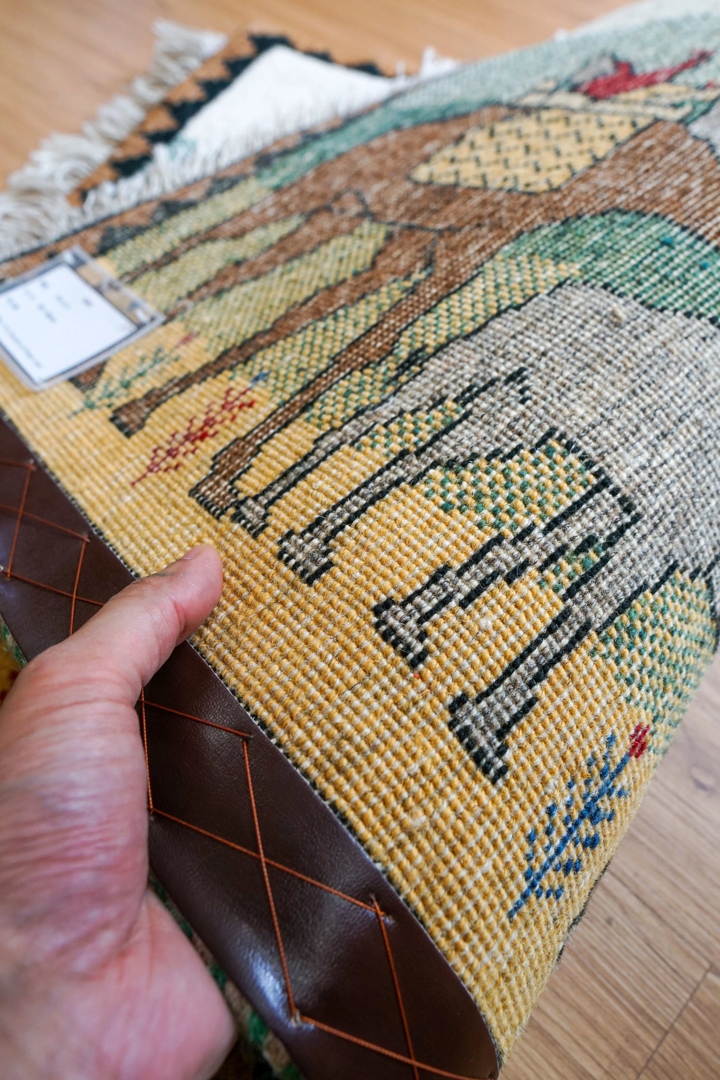 90×60cm ペルシャ手織り カシュクリ ギャッベ Decorworks