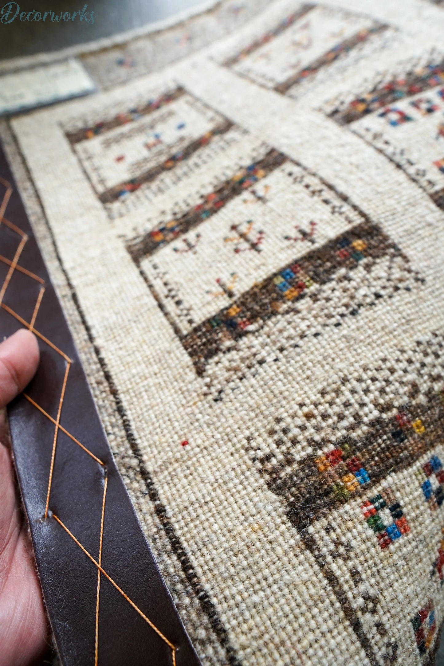 95×65cm 手織り ペルシャ カシュクリギャッベ リズバフト ギヤべ Decorworks