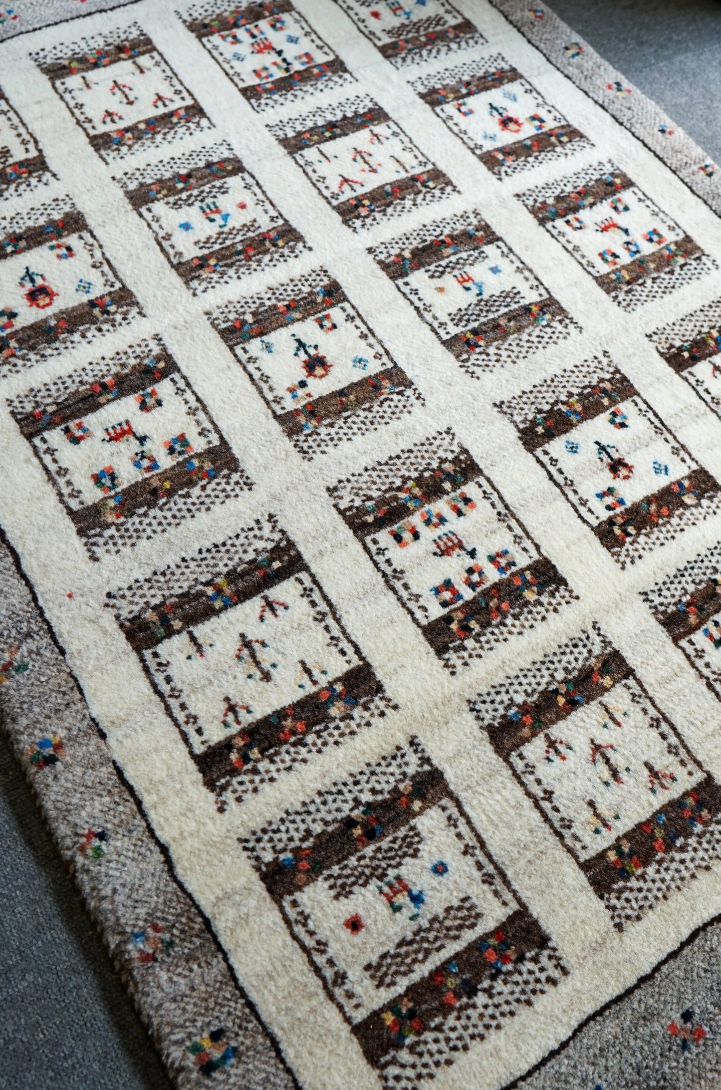 95×65cm 手織り ペルシャ カシュクリギャッベ リズバフト ギヤべ Decorworks
