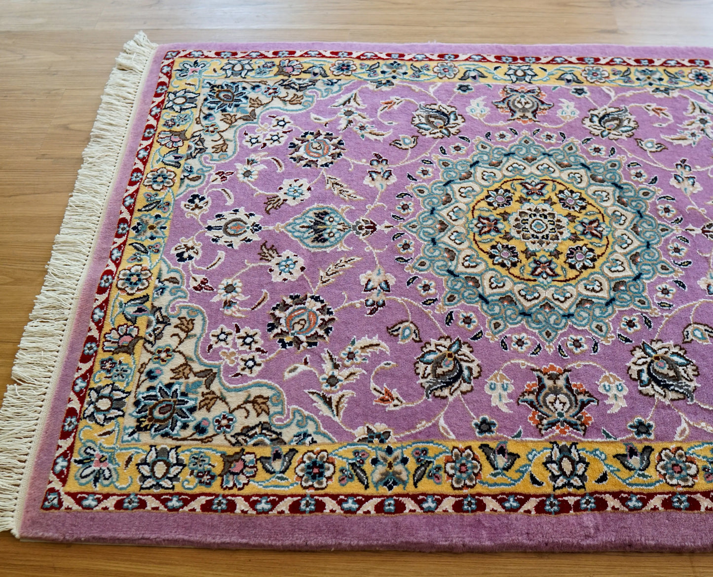 Collection ペルシャ絨毯 ナイン産 青 9la 120×79cm