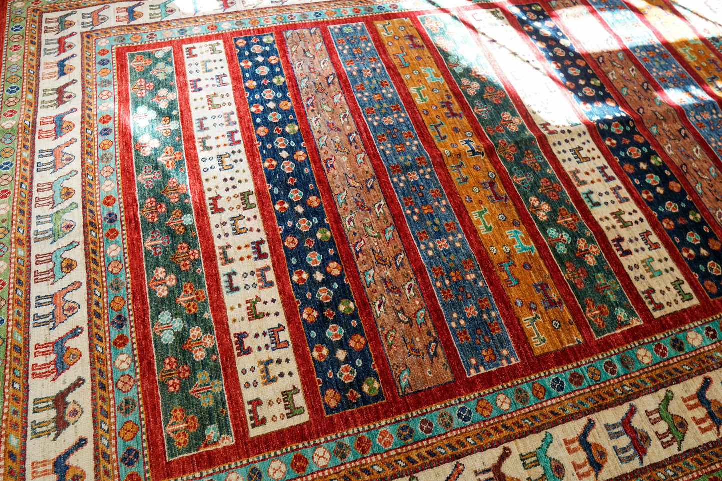 234×178cm アフガニスタン 手織り絨毯 ペルシャ絨毯 ギャッベ Decorworks