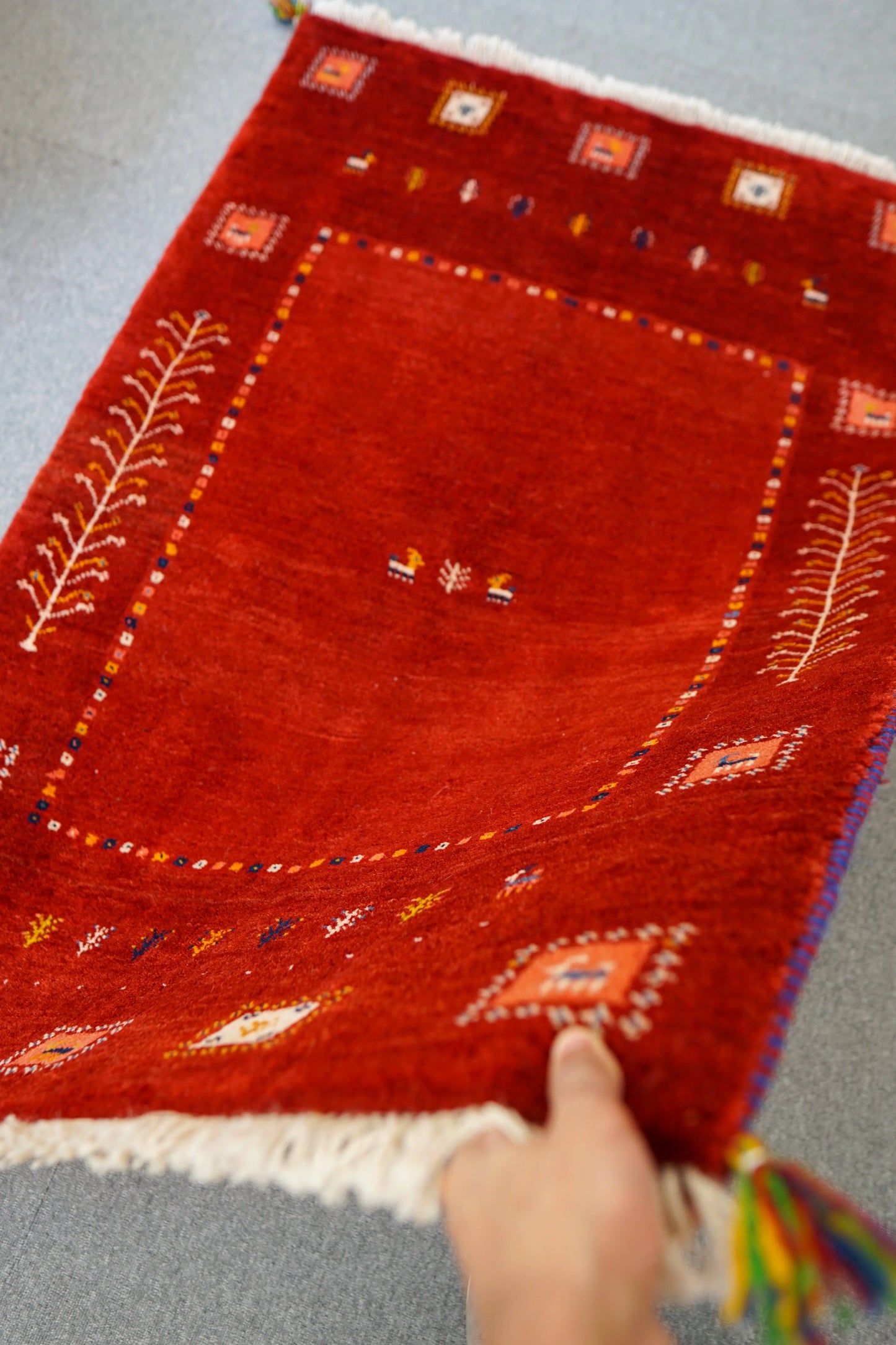 150×100cm ペルシャ絨毯 手織りギャッベ Decorworks