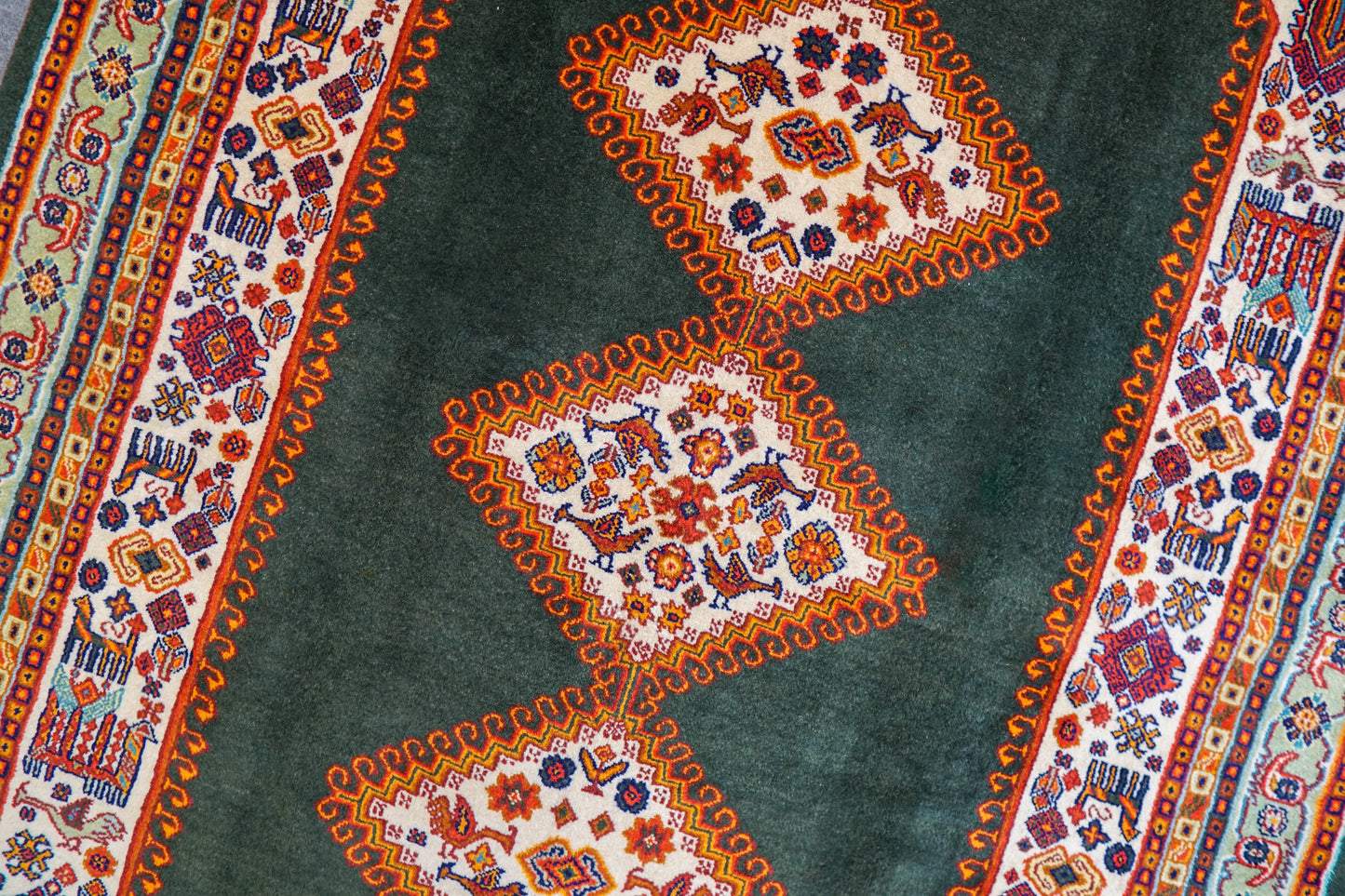 200×146cm ペルシャ ガシュガイ 手織り絨毯 Decorworks