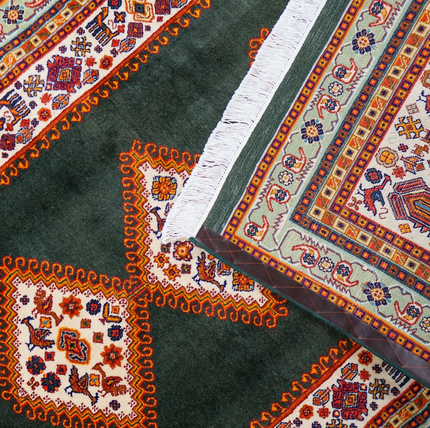 200×146cm ペルシャ ガシュガイ 手織り絨毯 Decorworks