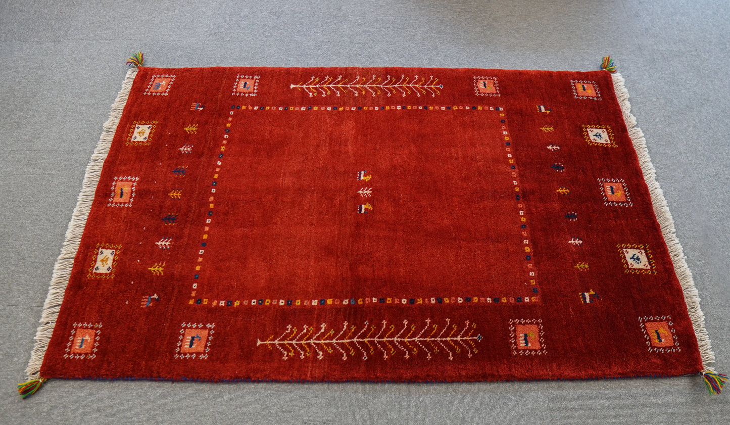 150×100cm ペルシャ絨毯 手織りギャッベ Decorworks