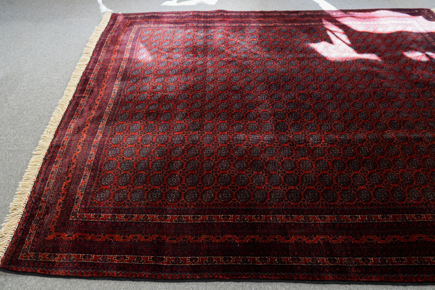 190×152cm アフガニウタン 手織り絨毯 ホジャロシュナイ Decorworks