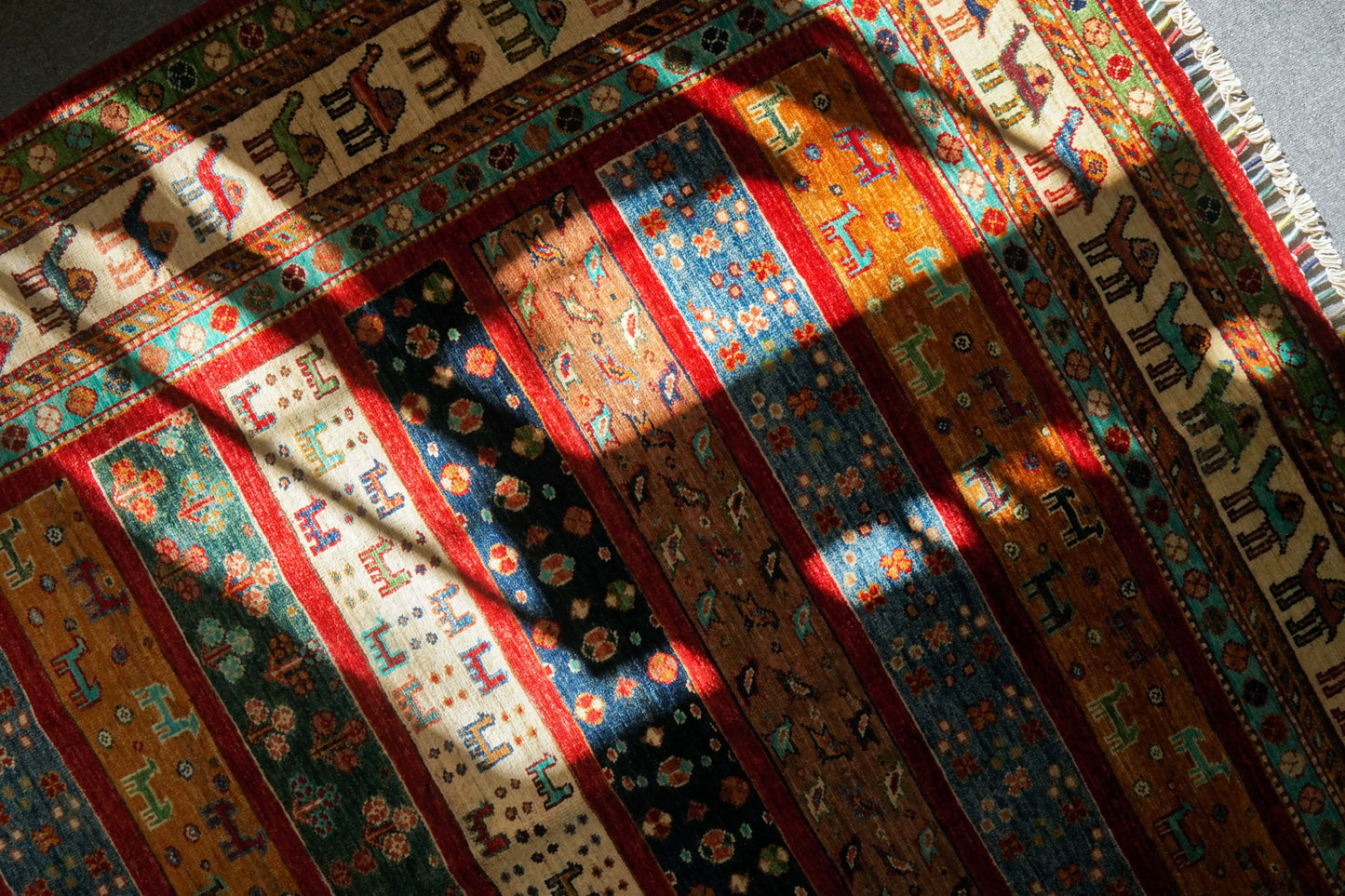 234×178cm アフガニスタン 手織り絨毯 ペルシャ絨毯 ギャッベ Decorworks