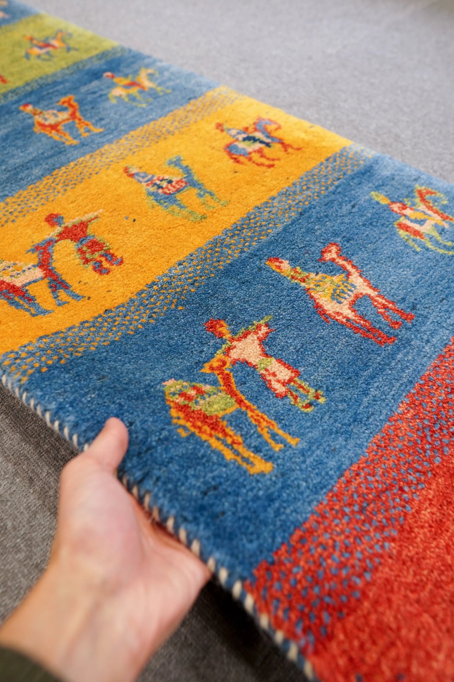 189×56cm ペルシャ手織り ギャッベ ランナー - Decorworks